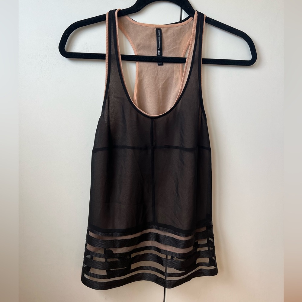 W118 by Walter baker nude and black double layer tank top size XS